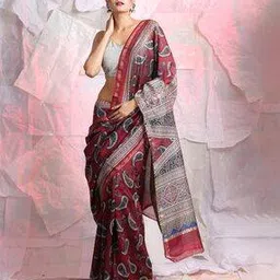charukriti Pailsey Print Chanderi Silk Saree-picture-25