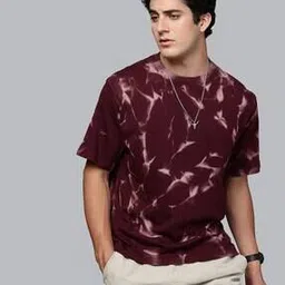 buda jeans co Men Tie & Dye Oversized Fit Round-Neck T-Shirt-picture-30