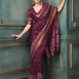 ri-wah Women Ethnic Design Traditional Saree with Blouse Piece            image 1