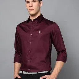 u.s. polo assn. Men Tailored Fit Satin Shirt-picture-34