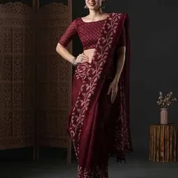 ri-wah Women Floral Print Saree with Contrast Border-picture-46