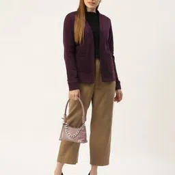 brinns Women Front-Open Regular Fit Shrug with Patch Pockets-picture-37