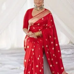 nyrika Women Litchi Silk Saree with Contrast Border-picture-47