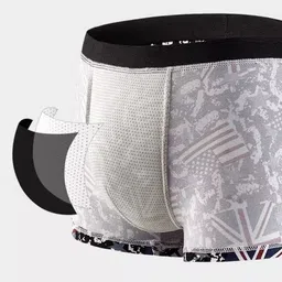 asjar Men's Cotton Silk Underwear Boxer Briefs Breathable Camouflage Printed Shorts Multi-Color Pack of 3 image 4