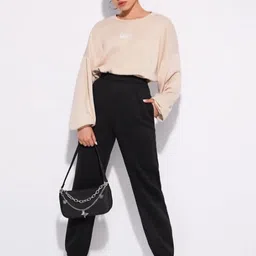 iknaa Active Women’s Joggers – Soft & Flexible Cotton Sweatpants for Running & Exercise image 2