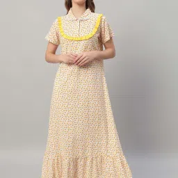 SEPHANI Women Yellow Nightdress-image-16
