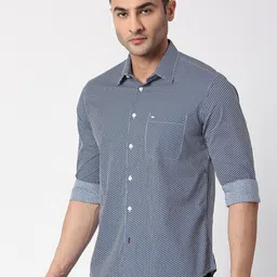 Basics Men Slim Fit Printed Cotton Casual Shirt image 4