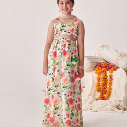 pspeaches Girls Printed Ready to Wear Lehenga & Blouse With Dupatta-picture-27