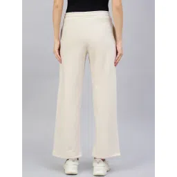 98 Degree North Women Beige Fleece Straight Textured Trackpant image 2