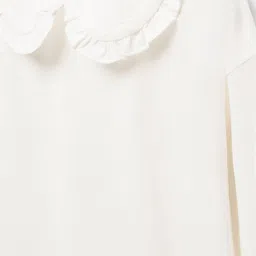 Mango Kids Girls Peter Pan Collar Pure Cotton T-shirt image 3