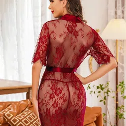 PIBU Self Design Net Tie-Ups Detail Baby Doll image 4