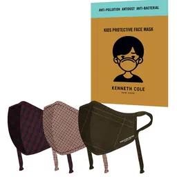 Kenneth Cole Kids Pack Of 3 Printed Reusable 6-Ply Cotton Cloth Masks-picture-12