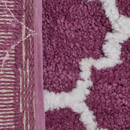Aura Purple Printed Rectangular Anti Skid Bath Rugs image 5
