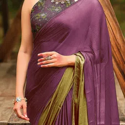 Saree mall Sequinned Pure Chiffon Sarees image 4