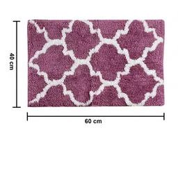 Aura Purple Printed Rectangular Anti Skid Bath Rugs image 4