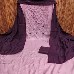 KALINI Embroidered Unstitched Dress Material image 3