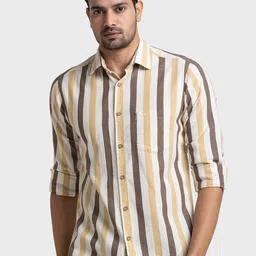 ColorPlus Striped Spread Collar Casual Shirt-picture-10