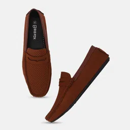 Big Fox Men Woven Design Lightweight Penny Loafers-picture-14