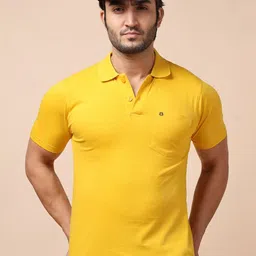 berry blues Men Solid Polo Collar Cotton T-shirt-picture-14