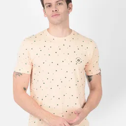 berry blues Geometric Printed Cotton T-shirt-picture-36