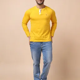 berry blues Men Solid Cotton T-shirt image 2