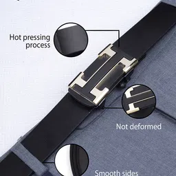 ZORO Men Textured Vegan Leather Formal Belt image 3