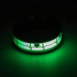 KRYSTALZ Unisex Silver-Plated Heart Beat Design Radium Ring image 2