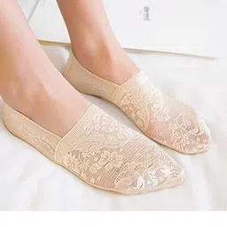 chacko Women's No-show Net Socks/Footies Socks/Foot Cover_Free Size(Pack Of 01) image 3