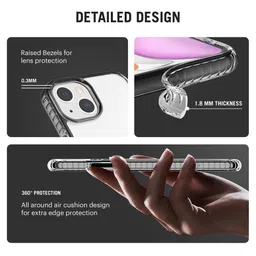 DailyObjects Black & Grey Printed iPhone 13 Mini Phone Case image 5