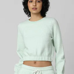ONLY Women Green Cropped knitted Sweatshirt-image-82