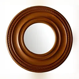 VAS collection home Brown Round Wooden Wall Mirror-picture-48