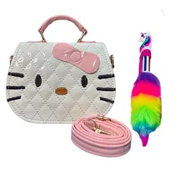 owt Sling Crossbody Bag for Girls and Women | Made with Durable Denim and Vegan Leather Material | Carefully Handcrafted | Zip Closure | Adjustable Straps | Multicolor handcrafted denim sling bag image 1