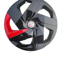 auto moto AutoMoto Sporty Type Black Red Colour 16-Inch Press Fit Type with Metal Rings Wheel Cover for Nissan Terrano All Models (Set of 4 Pieces) image 5