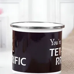 fnp White & Black Text or Slogans Printed Ceramic Glossy Mug 325ml image 3