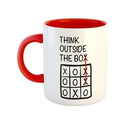 ARTBUG Red & White Printed Ceramic Glossy Mug 350 ml-picture-48