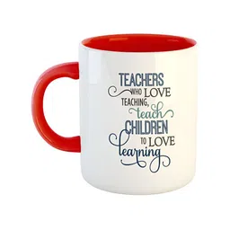 ARTBUG Red & White Printed Ceramic Glossy Mug 350 ml-picture-32