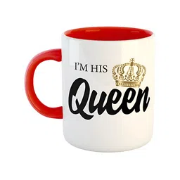 ARTBUG Red & White Printed Ceramic Glossy Mug 350ml-picture-15