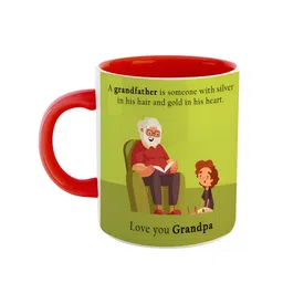 ARTBUG Red & Green Printed Ceramic Glossy Mugs 350 ml-picture-18