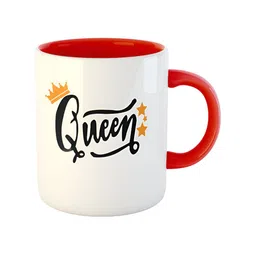 ARTBUG Red & White Printed Ceramic Glossy Mug 350 ml image 2