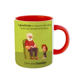 ARTBUG Red & Green Printed Ceramic Glossy Mugs 350 ml image 5