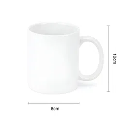 ARTBUG White & White Printed Ceramic Glossy Core Set of Cups and Mugs image 2