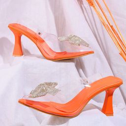 JM Looks Printed Kitten Mules-picture-37