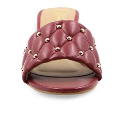 yellowsoles Red Embellished Wedge Sandals image 2