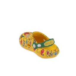 Yellow Bee Unisex Kids Yellow & Green Clogs image 5