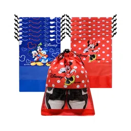 Kuber Industries Red & Blue Set Of 12 Printed Shoe Cover image 5