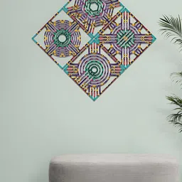 CVANU Green & Blue 4 Pieces Printed Hanging Wall Decor-picture-16