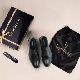 louis stitch Genuine Leather Shoes for Men | Formal Shoes for Men | EVA Sole Comfort Cushion| LSFX-JB image 3