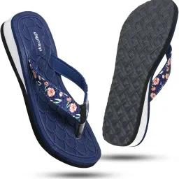 skytrap Women Blue Nubuck Slippers Flipflop image 4