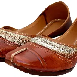 countless steps mojaris for Women Punjabi Jutti for Women Stylish Juti for Women Ladies Jutti Women Jutti Bellies for Women Stylish nagra Juti for Women Rajasthani Jutti for Women Stylish Leather -B61BLACK$ image 3