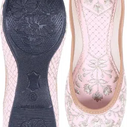 dfr Women’s Embroidered Phulkari Punjabi Mojaris Juti Jutti's Shoe image 3